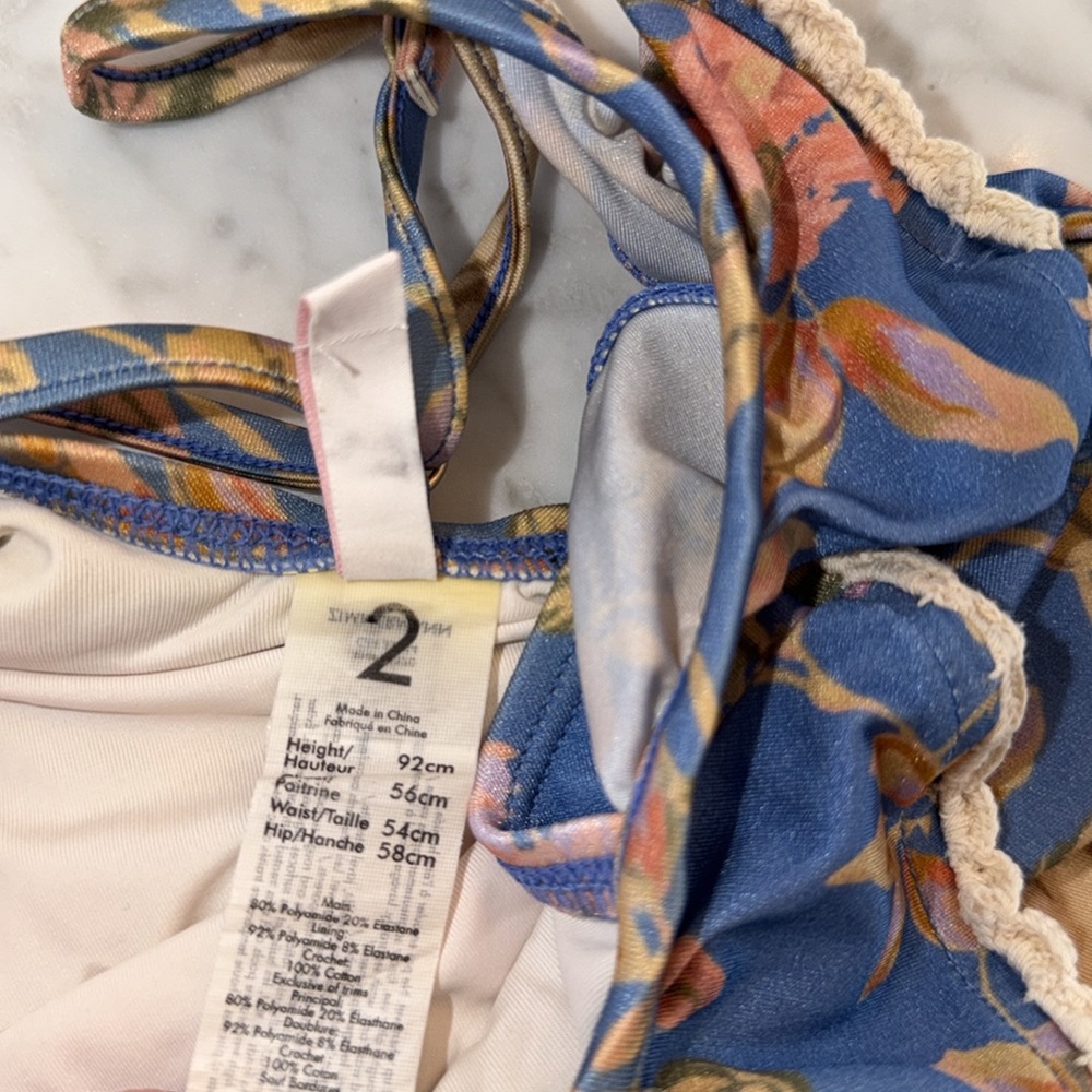 Zimmermann Blue Floral Kids Swim 2Y - Picture 10 of 10